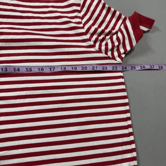 Polo Ralph Lauren Shirt Mens Large Red White Striped Trim Fit Cotton Classic - Picture 4 of 6